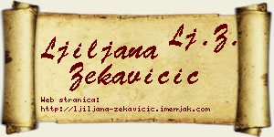 Ljiljana Zekavičić vizit kartica